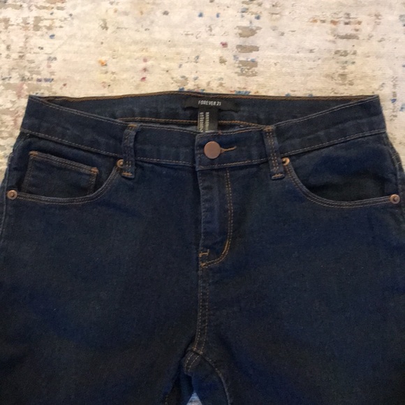 Forever 21 dark blue denim - 5 pocket - skinny jeans - Like new - Size 28 - $18 - Picture 3 of 6